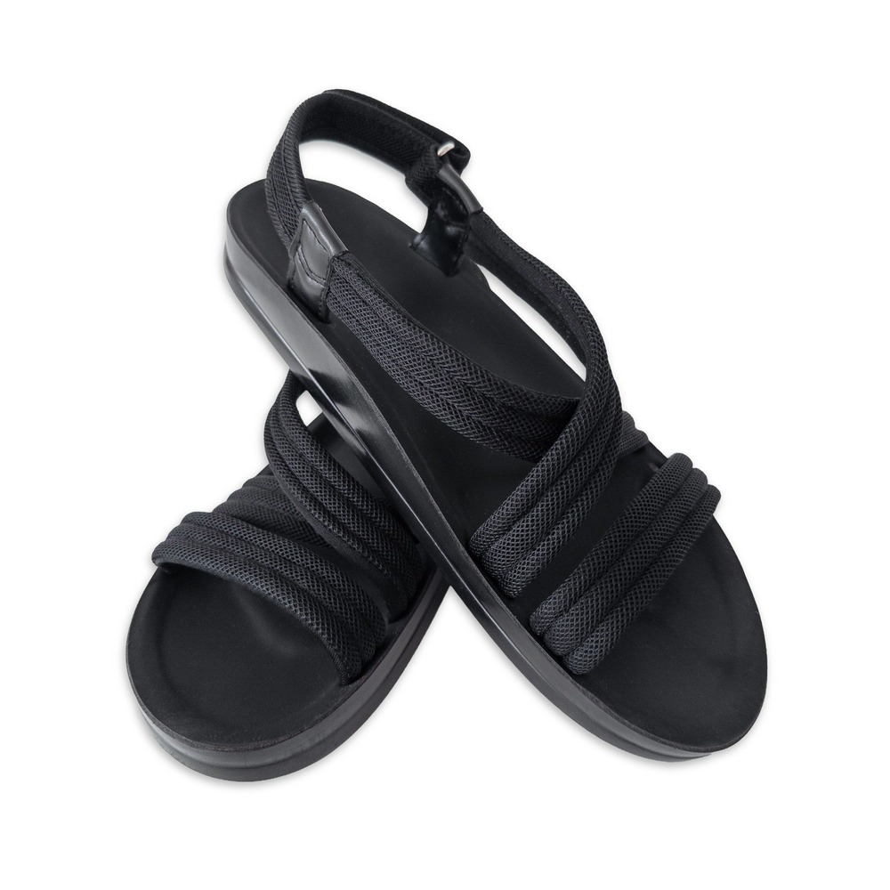 Aerothotic Slingback Sandals Women 39 (8/8.5) Black Strappy Orthopedic Comfort